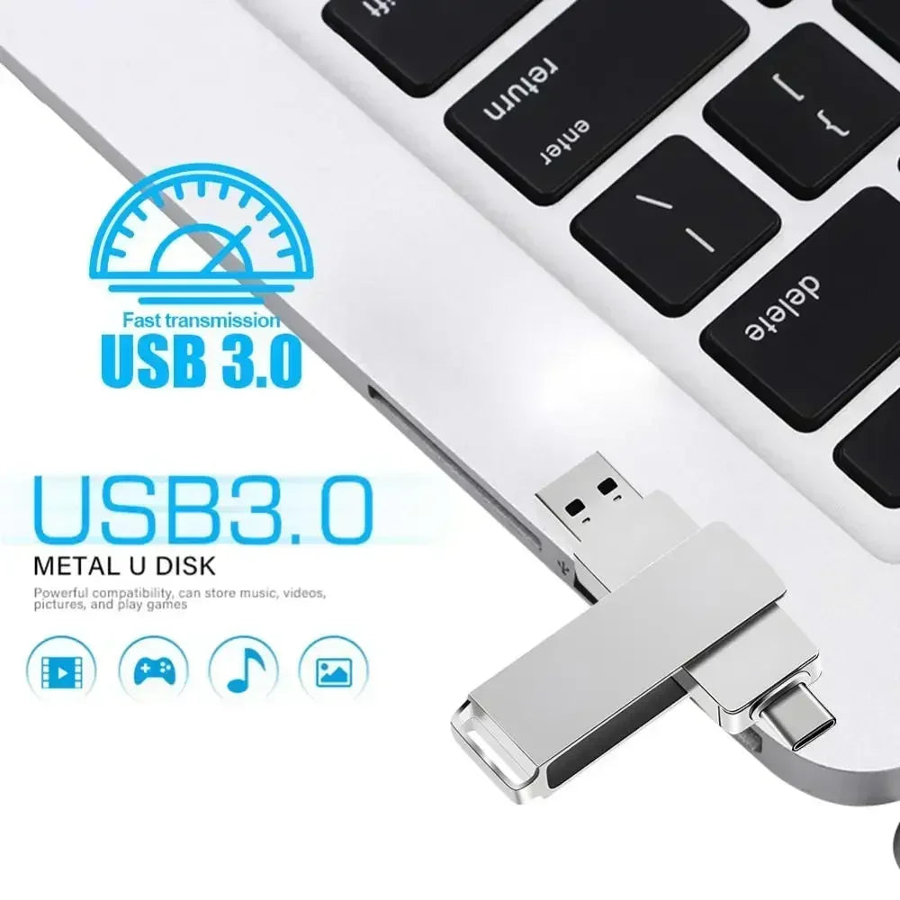 Xiaomi 16TB U Disk Mini Pen Drive USB Memory New USB Flash Drives 8TB 2TB TYPE C High Speed Usb 3.1 Waterproof Pendrive Metallic