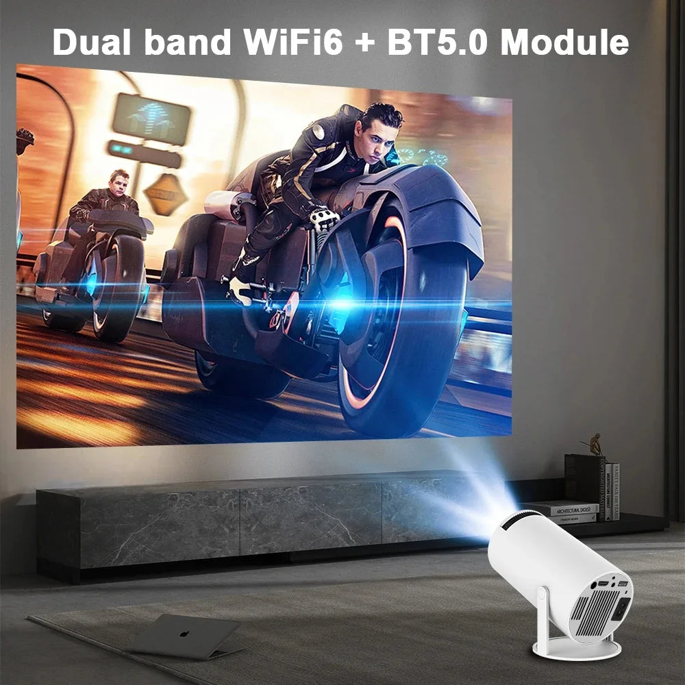 HY300 projector 4K Android 11 Dual Wifi Bluetooth Lcd 1280*720p 200Ansi 1+8GB Home Projector Theater ourdoor office projector