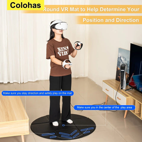 For Meta Quest 3 VR Glasses Sports Floor Mat Anti slip and Anti drop Protection Simulated Space Accessories Game Carpet Games