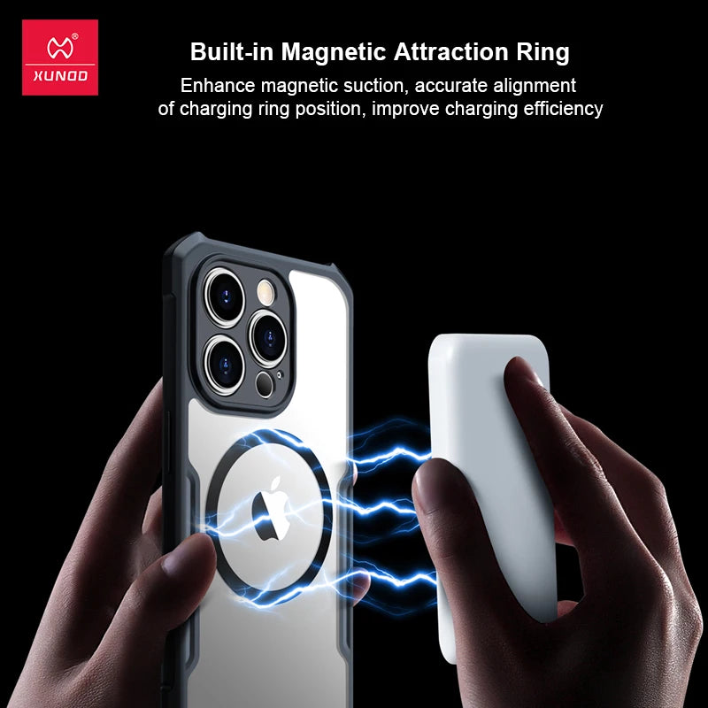 Xundd Case For iPhone 15 14 Pro Max 15 Pro iPhone 13 Pro 12 Magnetic Case,Airbag Shockproof Shell,Screen&Camera Protection Cover