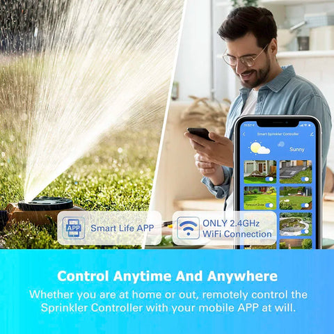 TINO WiFi Smart 8-Zone Sprinkler Controller Garden Watering System Programmer Home Tuya Smart Life Irrigation Timer Drip