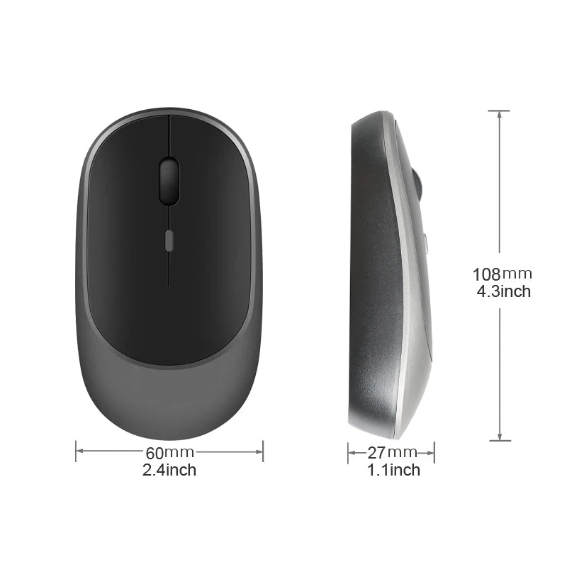 Wireless Mouse Rechargeable Mouse Gamer Dual Modes Bluetooth-compatible 2.4G USB Mute Mice For Laptop Pad Tablet Macbook Mause