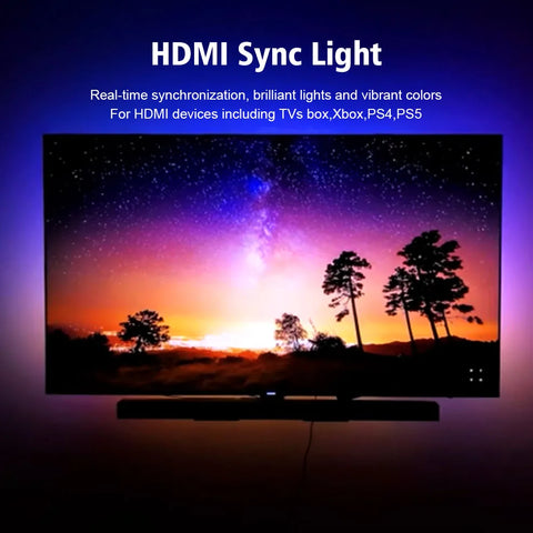 Ambient TV PC Backlight Led Strip Lights For HDMI Devices USB RGB Tape Screen Color Sync Led Light Kit For Alexa/Google /TVs Box